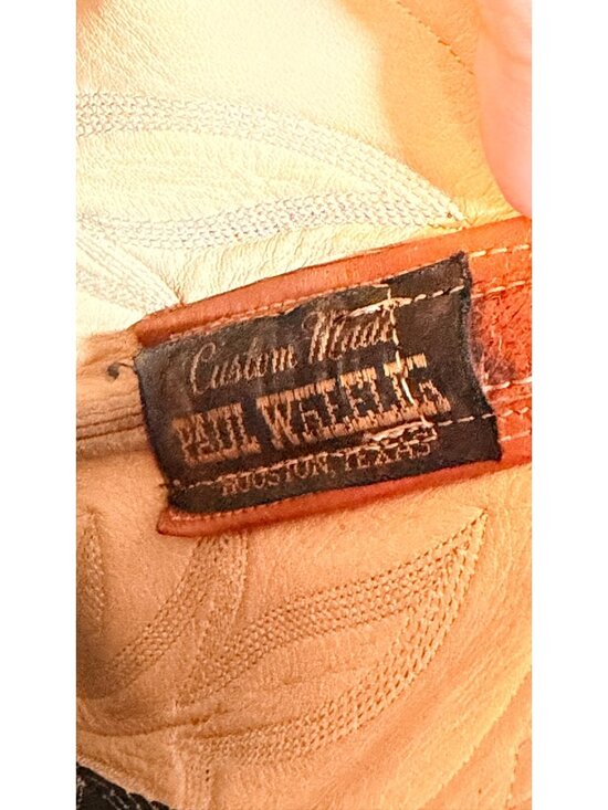 Paul Wheeler Custom Made Tan Ostrich Leather Cowboy Boots Mens 10 D Estimated main image 12